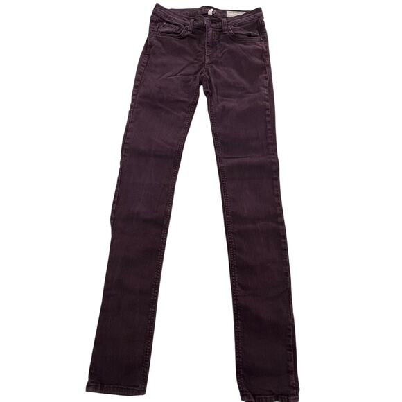 Rag & Bone Jeans Womens 25 Purple Skinny Stretch Style Mid Rise Pants - Picture 2 of 10